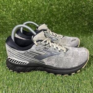 Brooks Adrenaline GTS 19 Womens 9.5 Shoes Heathered Black/White Running Sneakers